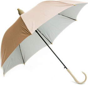 Brown Color Promotional Kargil Umbrella with Water Cap
